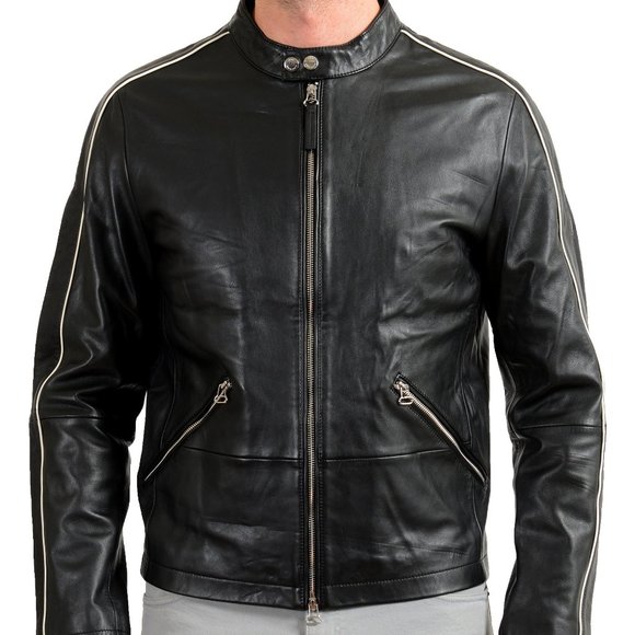 Hugo Boss Jackets & Coats Hugo Boss Mens Mafos Leather Black Bomber